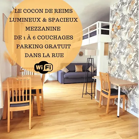 Apartment Le Cocon De Family And Free Parking Reims
